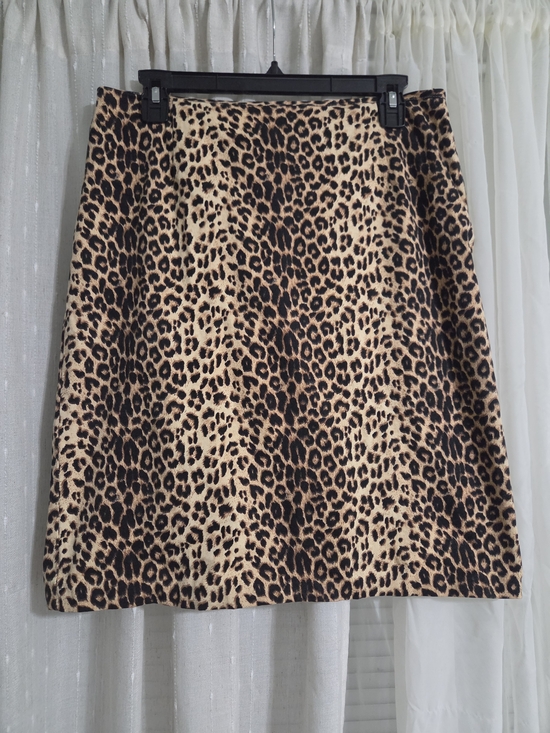 Allison Taylor Dresses & Skirts - VTG Allison Taylor Stretch Leopard Print A-Line Women’s Skirt
